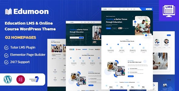 Edumoon - Education & Online Course LMS WordPress Theme