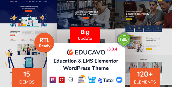 Educavo – Online Courses and Education WordPress Theme