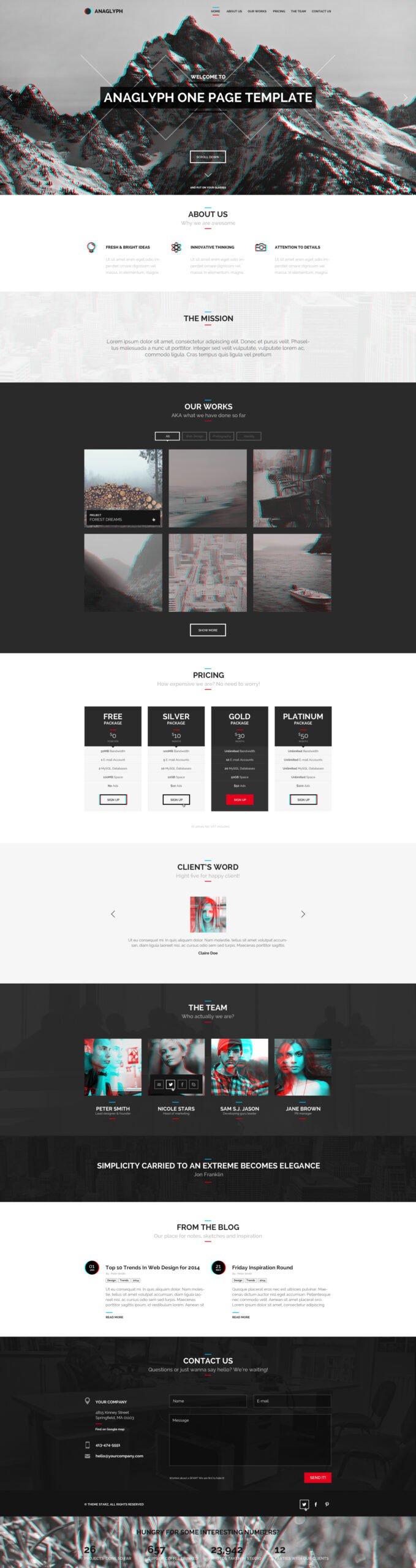 ANAGLYPH - One page / Multi Page WordPress Theme - Image 8
