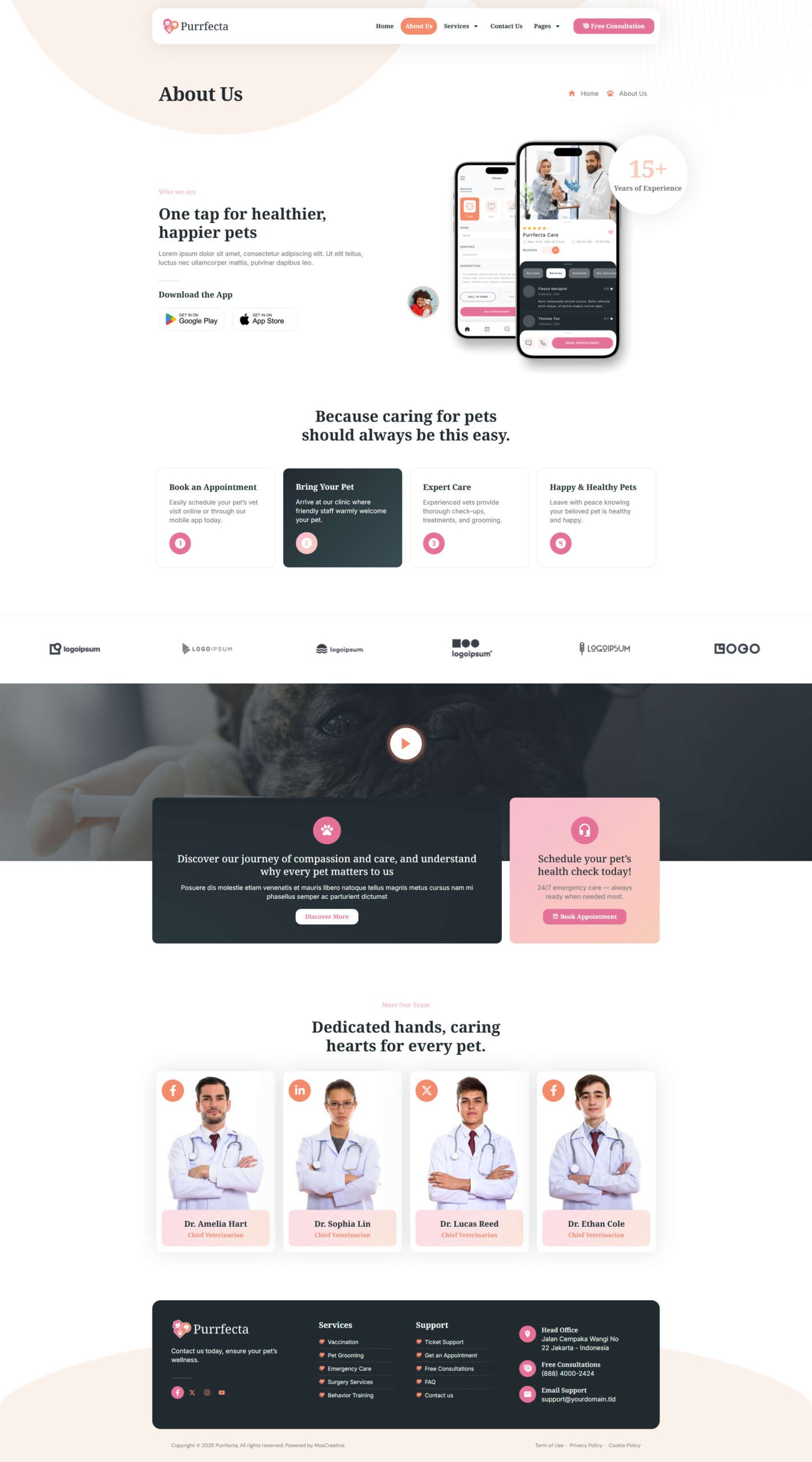 Purrfecta – Veterinary and Pet Care Elementor Pro Template Kit - Image 2