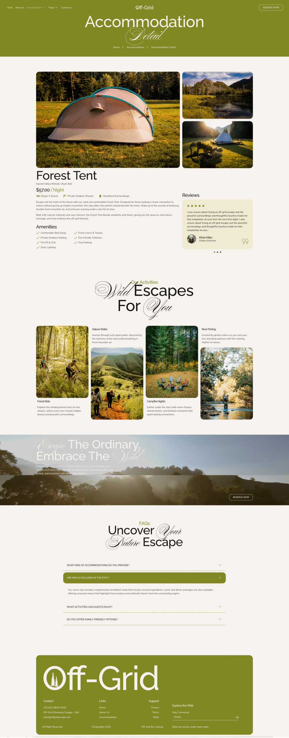 Off-Grid – Modern Natural Glamping Elementor Template Kit - Image 4