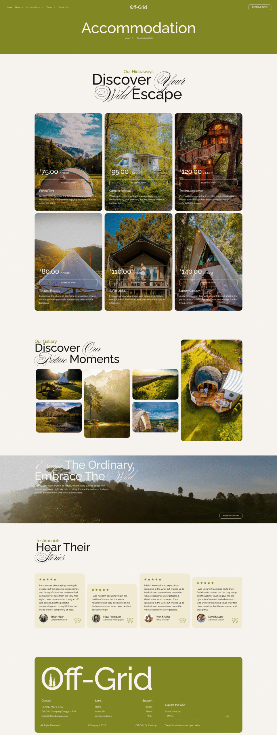 Off-Grid – Modern Natural Glamping Elementor Template Kit - Image 5