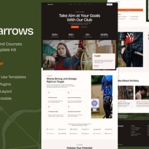 Sparrows – Archery Club and Courses Elementor Template Kit