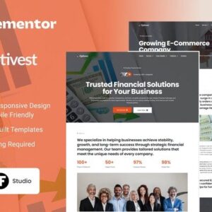 Optivest – Financial and Investment Elementor Template Kit
