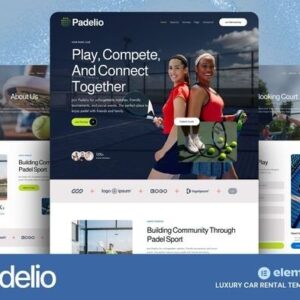 Padelio – Padel Club and Court Rental Elementor Template Kit