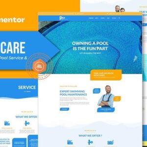 Poolcare – Swimming Pool Service and Maintenance Elementor Template Kit