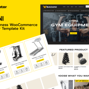 Badani - Gym Fitness Equipment Shop & Store WooCommerce Elementor Pro Template Kit